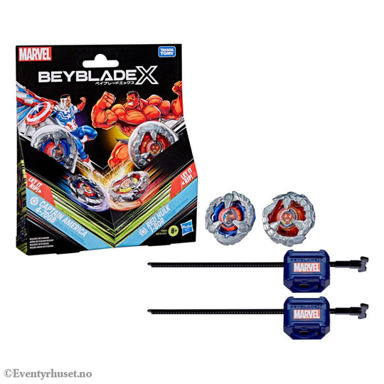 Beyblade X and Marvel Collab Captain America 4-70GB vs. Red Hulk 1-80R Toys