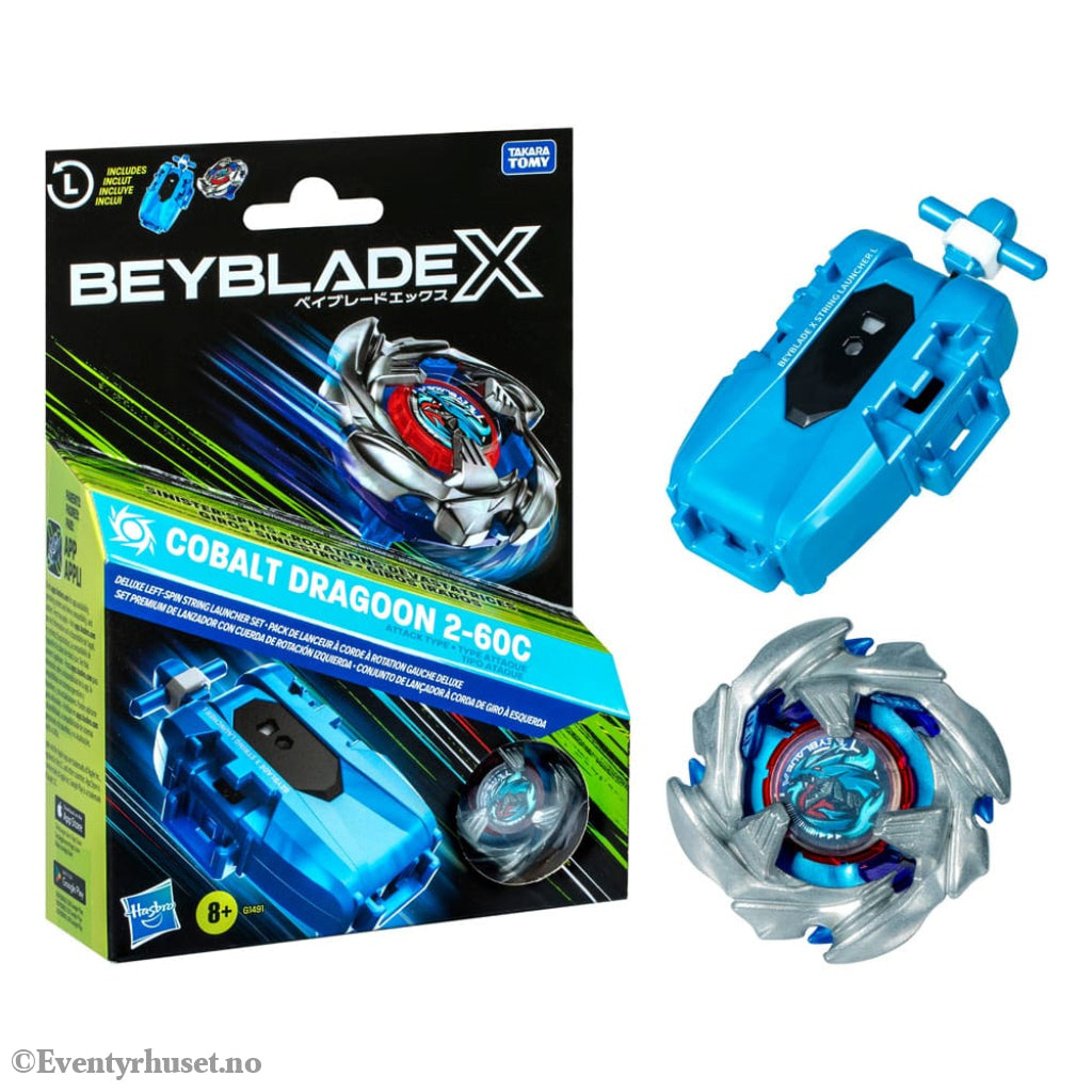 Beyblade X Cobalt Dragoon 2-60C Launcher Set Toys