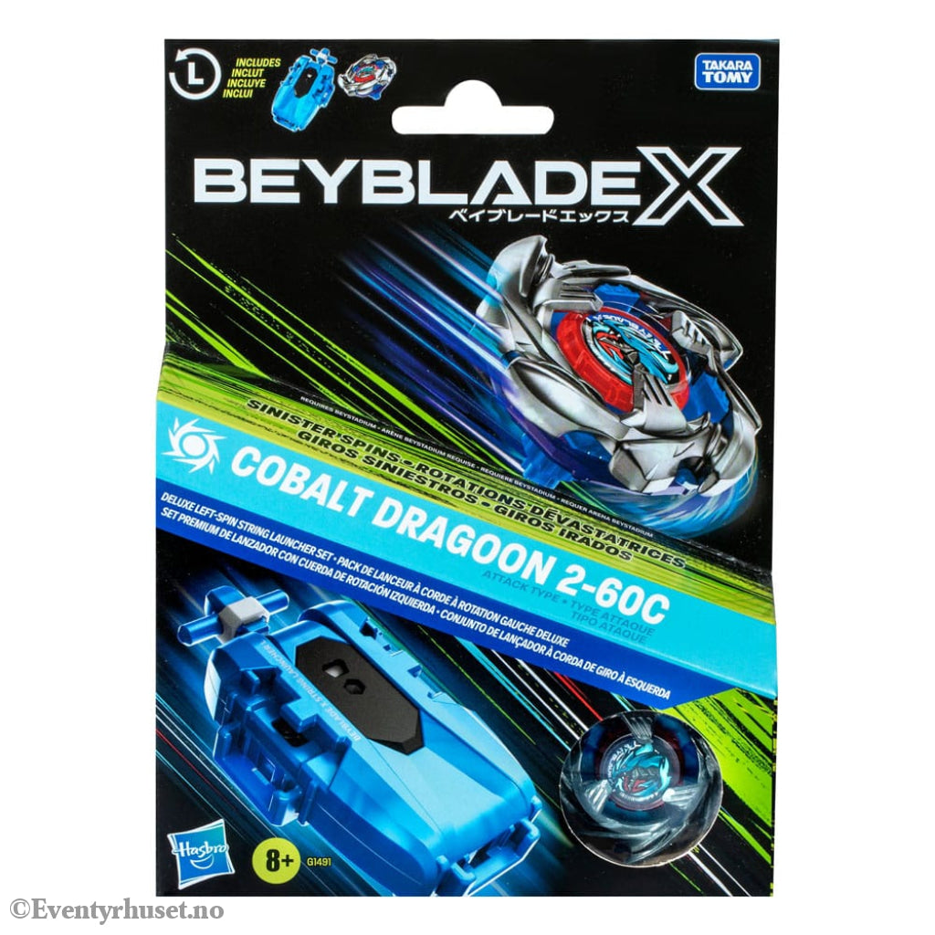 Beyblade X Cobalt Dragoon 2-60C Launcher Set Toys