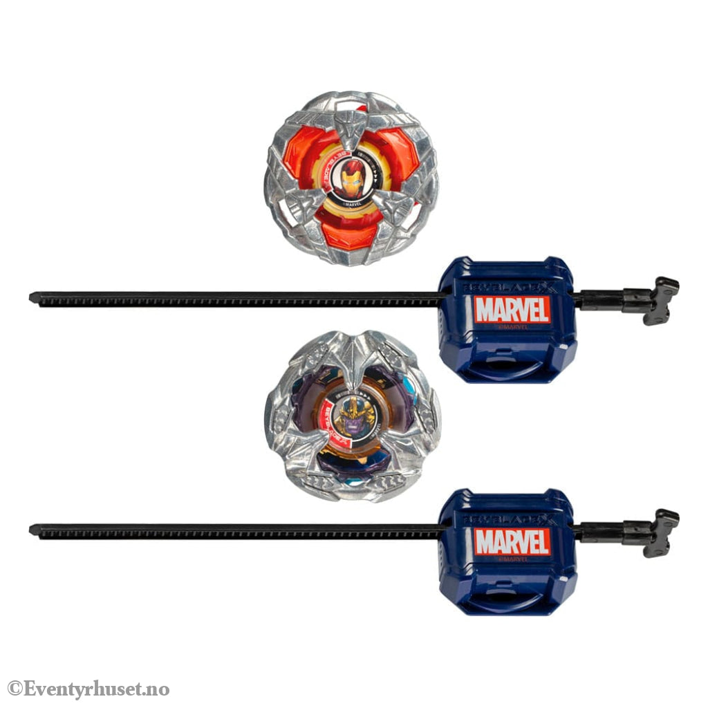 Beyblade X Marvel Collab Iron Man 4-80B vs. Thanos 4-60P Toys
