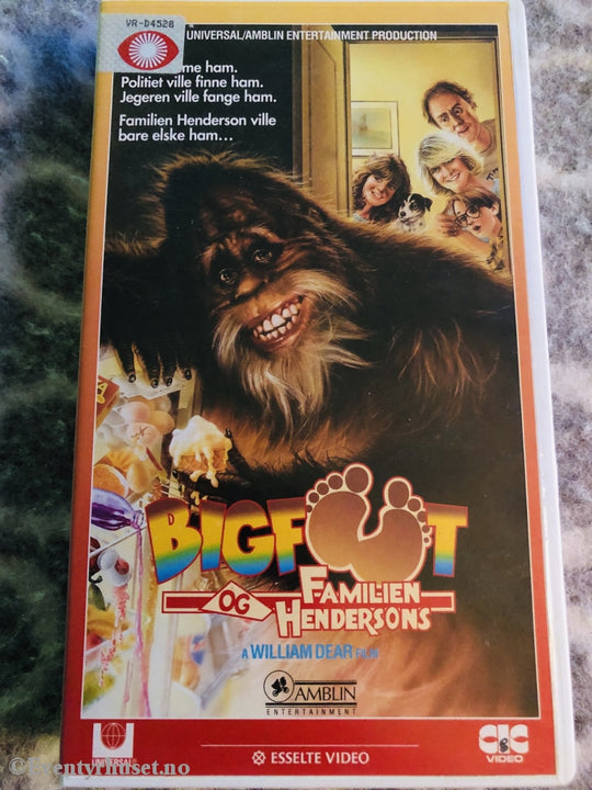 Bigfoot Og Familien Hendersons. 1987. Vhs. Vhs