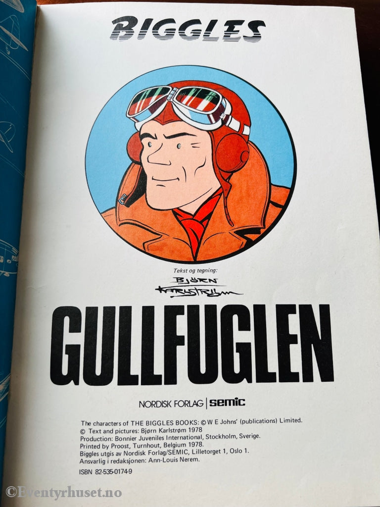 Biggles. 1978. Gullfuglen. Tegneseriealbum