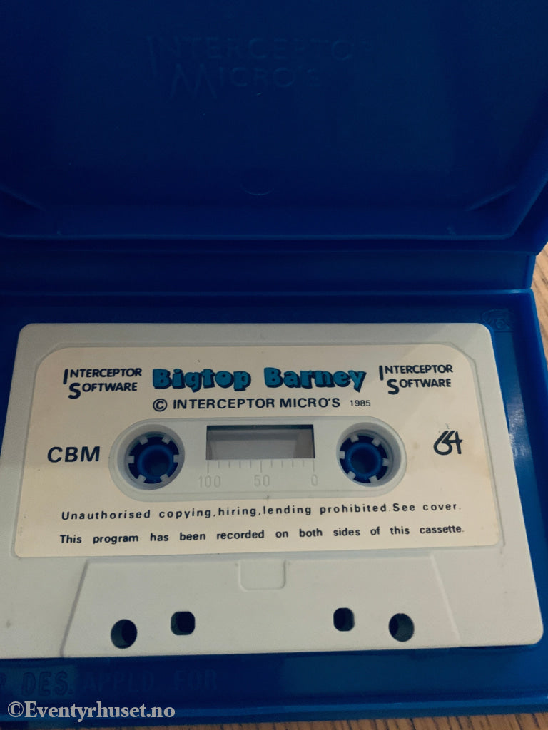 Bigtop Barney (1984). Commodore 64 (C64) spill solgt i Norge! Commodore 64/139