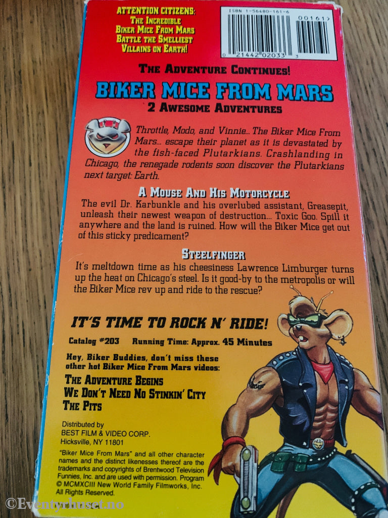 Biker Mice from Mars: A Mouse and His Motorcycle (1993). VHS slipcase.