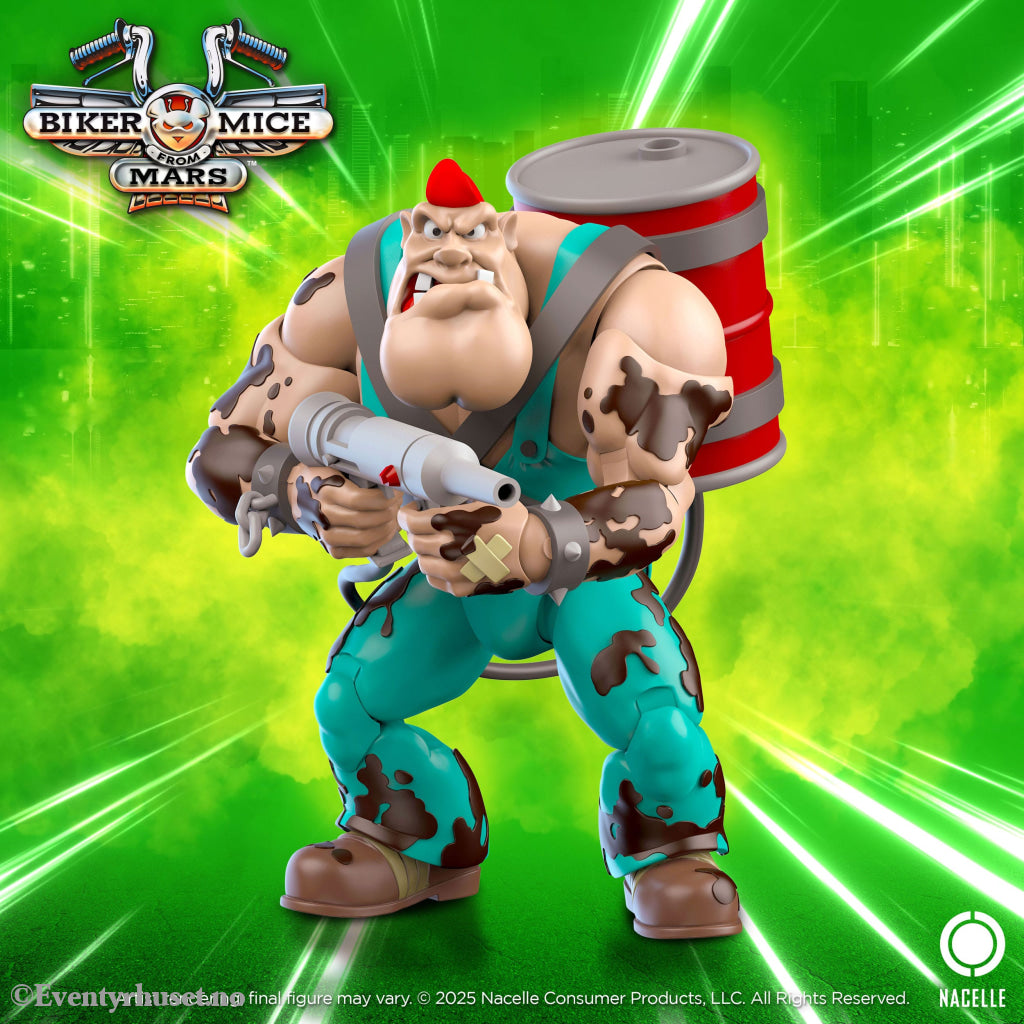 Biker Mice From Mars Action Figure Greasepit 18 cm. Mint In Sealed Box (MISB)! Actionfigur