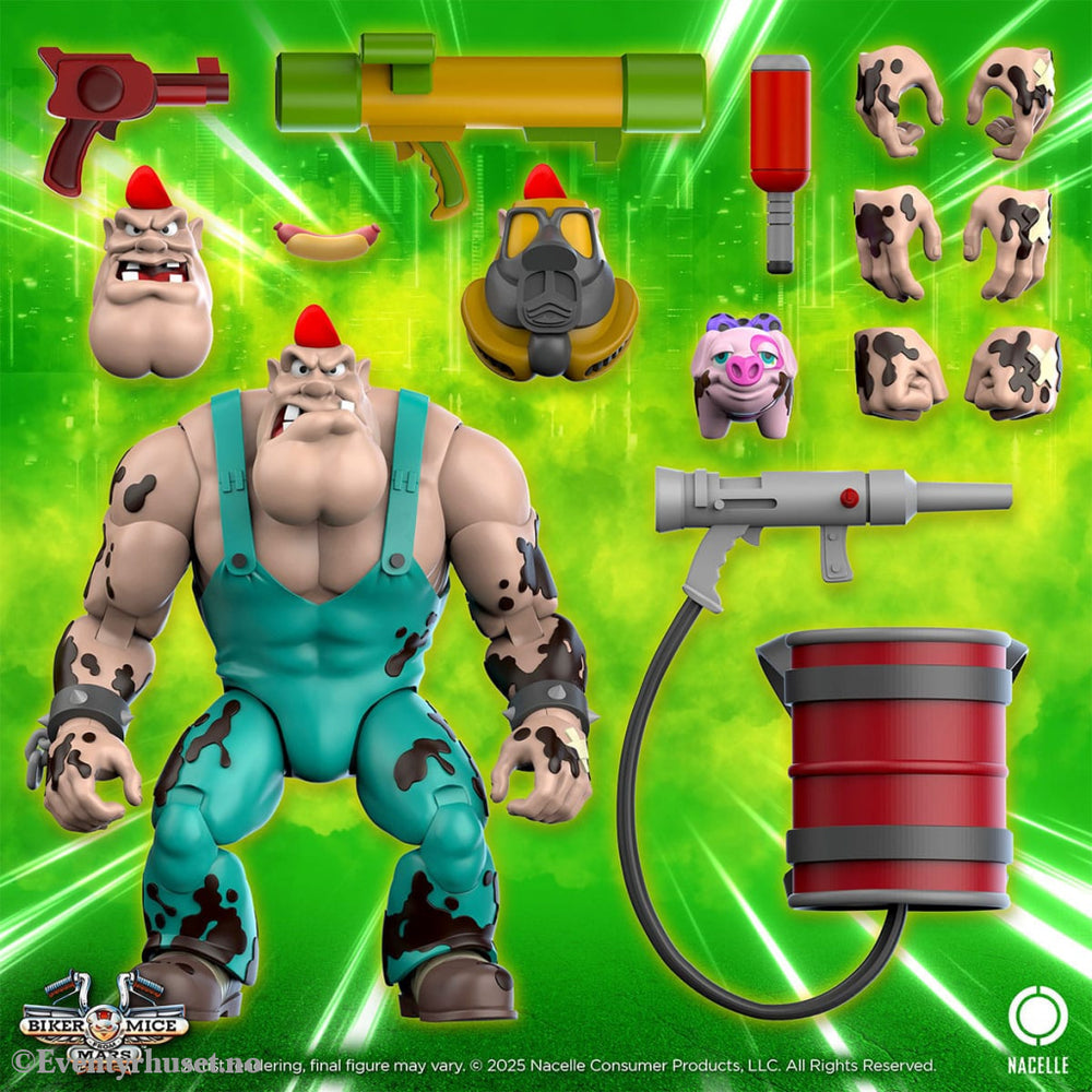 Biker Mice From Mars Action Figure Greasepit 18 cm. Mint In Sealed Box (MISB)! Actionfigur