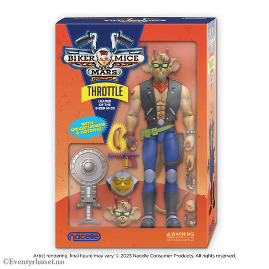 Biker Mice From Mars Action Figure Throttle 18 cm Actionfigur