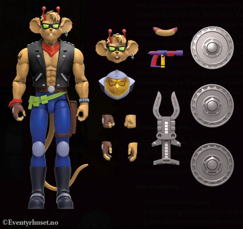Biker Mice From Mars Action Figure Throttle 18 cm Actionfigur