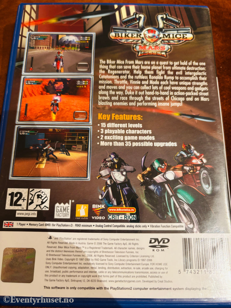 Biker Mice from Mars. PS2.
