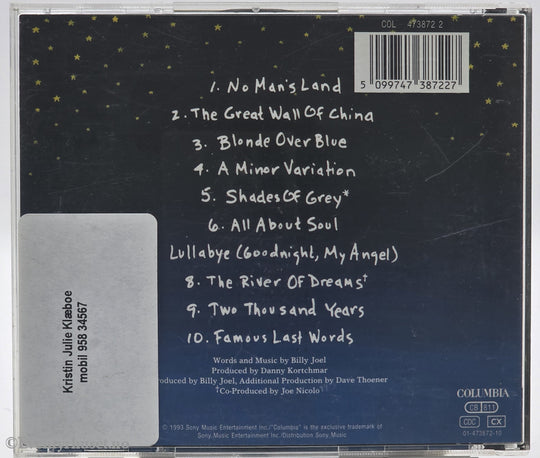 Billy Joel. 1993. River of Dreams. CD.