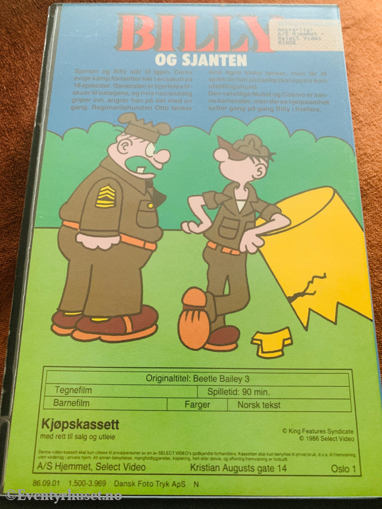 Billy og sjanten. 1986. VHS Big Box. VHS Big Box