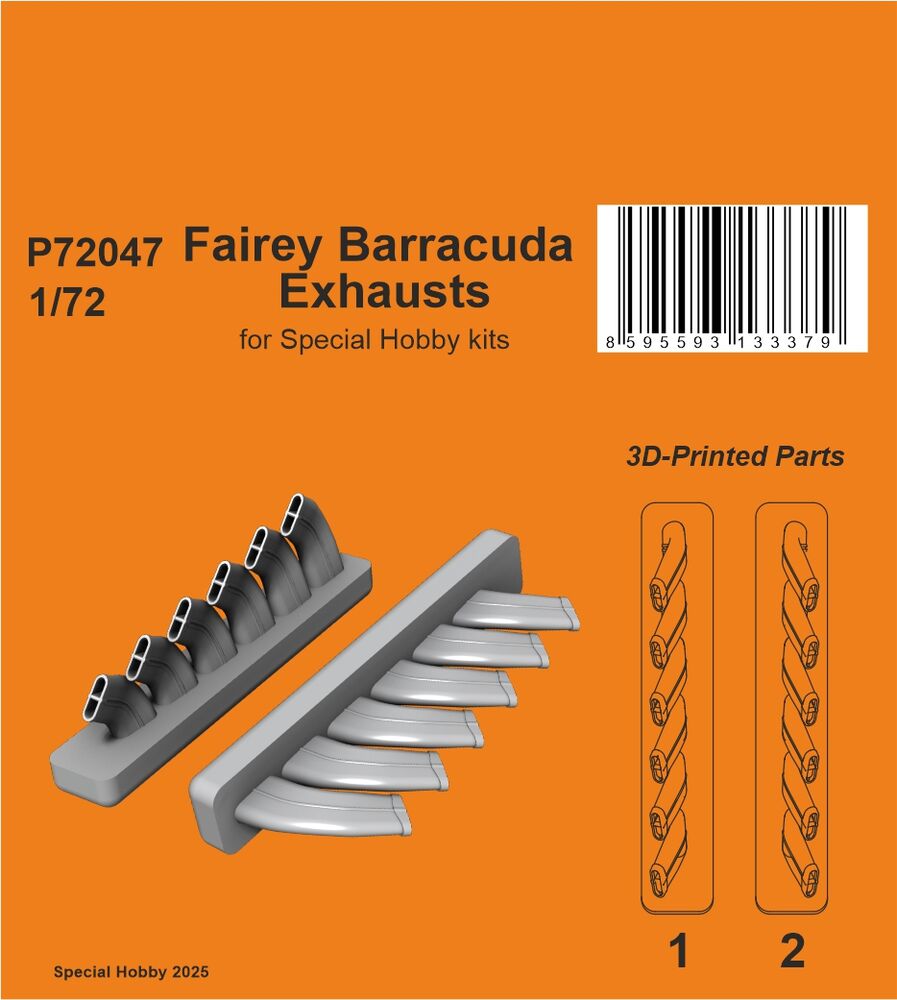 Fairey Barracuda Exhausts for Special Hobby