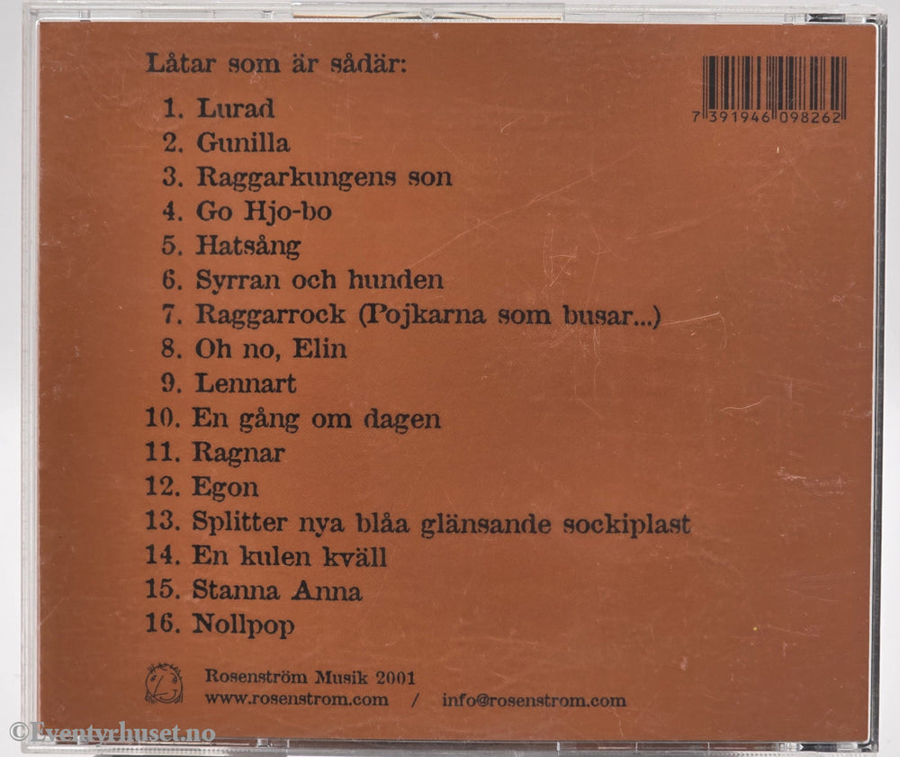 Björn Rosenström. 2001. Låtar som är sådär.... CD.