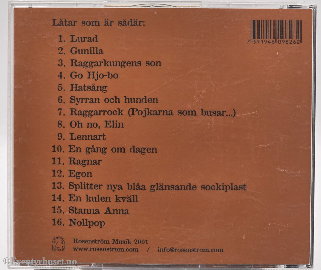 Björn Rosenström. 2001. Låtar som är sådär.... CD.