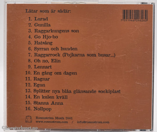 Björn Rosenström. 2001. Låtar som är sådär.... CD.