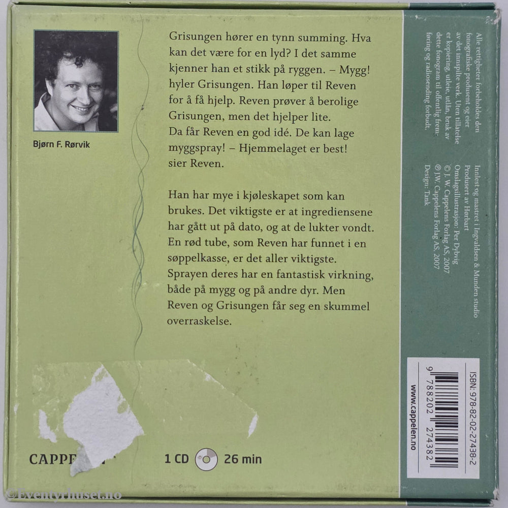 Bjørn F. Rørvik / Per Dybvig. Myggsprayen. Lydbok på CD.