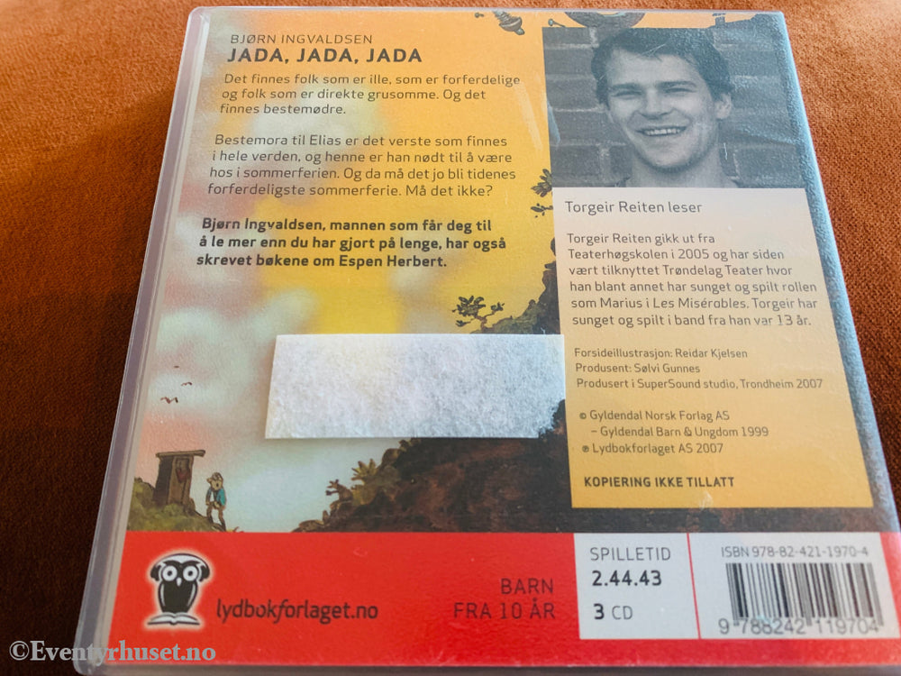 Bjørn Ingvaldsen. Jada, jada, jada. 2003. Lydbok på CD.