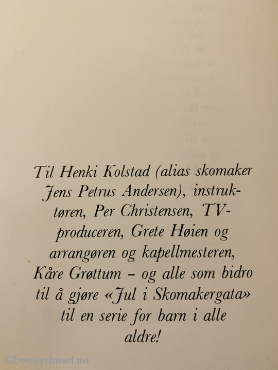Bjørn Rønningen. 1980/93. Jul I Skomakergata (Nrk). Fortelling
