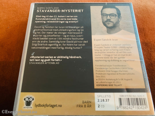 Bjørn Sortland. Stavanger-mysteriet. 2009. Lydbok på CD.