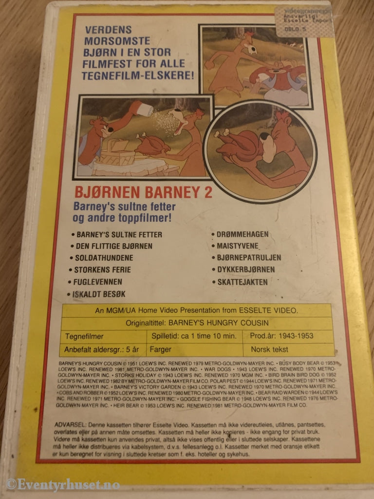 Bjørnen Barney 2. 1943-53. Vhs Big Box.