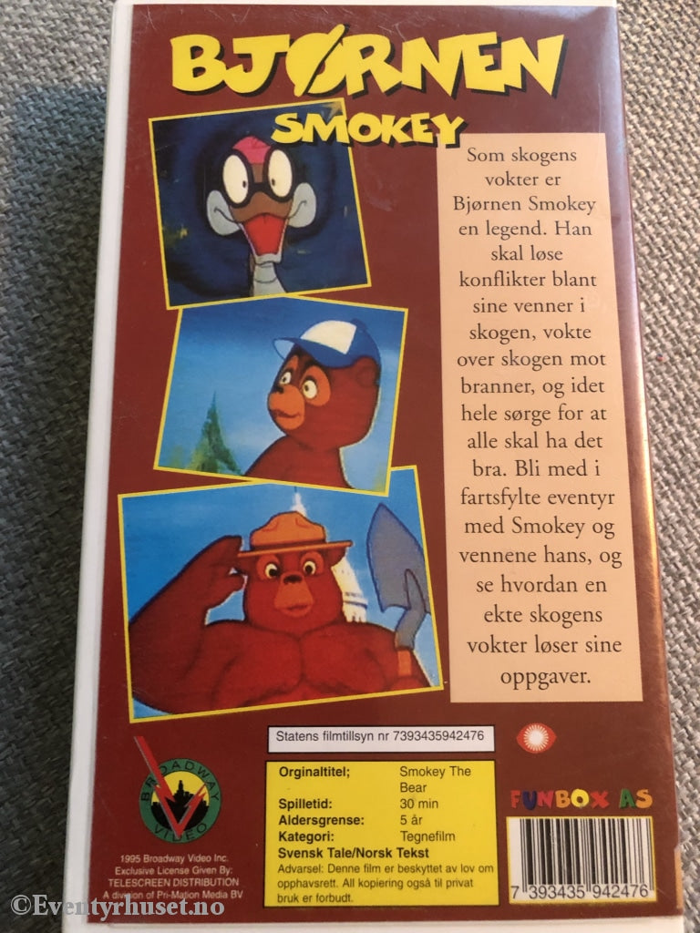 Bjørnen Smokey. 1995. Vhs. Vhs