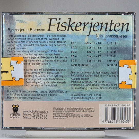Bjørnstjerne Bjørnson 1868 Fiskerjenten. Lydbok på CD.