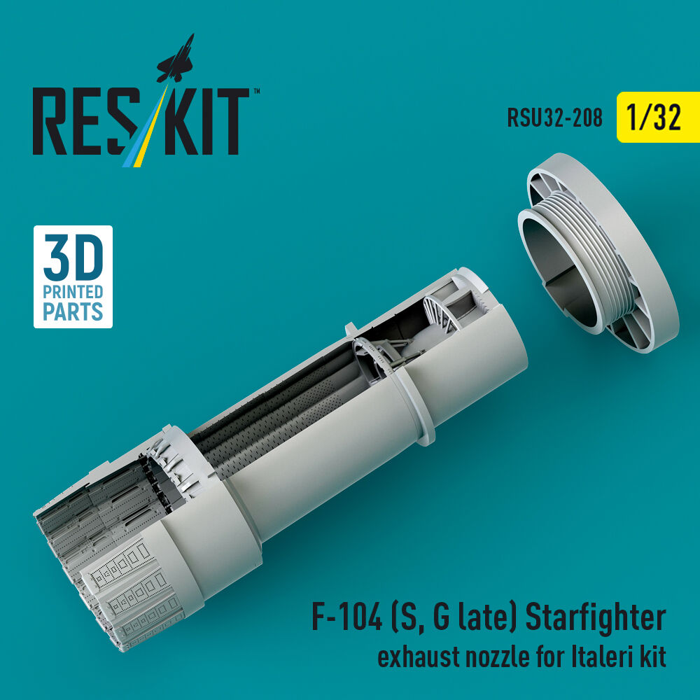 F-104 (S, G late) Starfighter exhaust nozzle for Italeri kit (3D Printed)