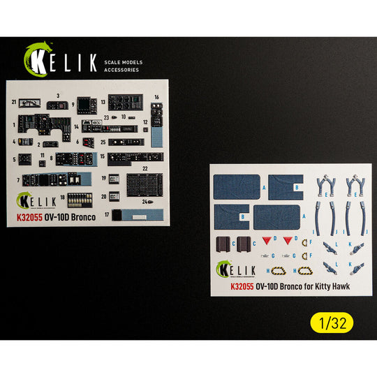 OV-10D Bronco - interior 3D decals for Kitty Hawk/Zimi models kit