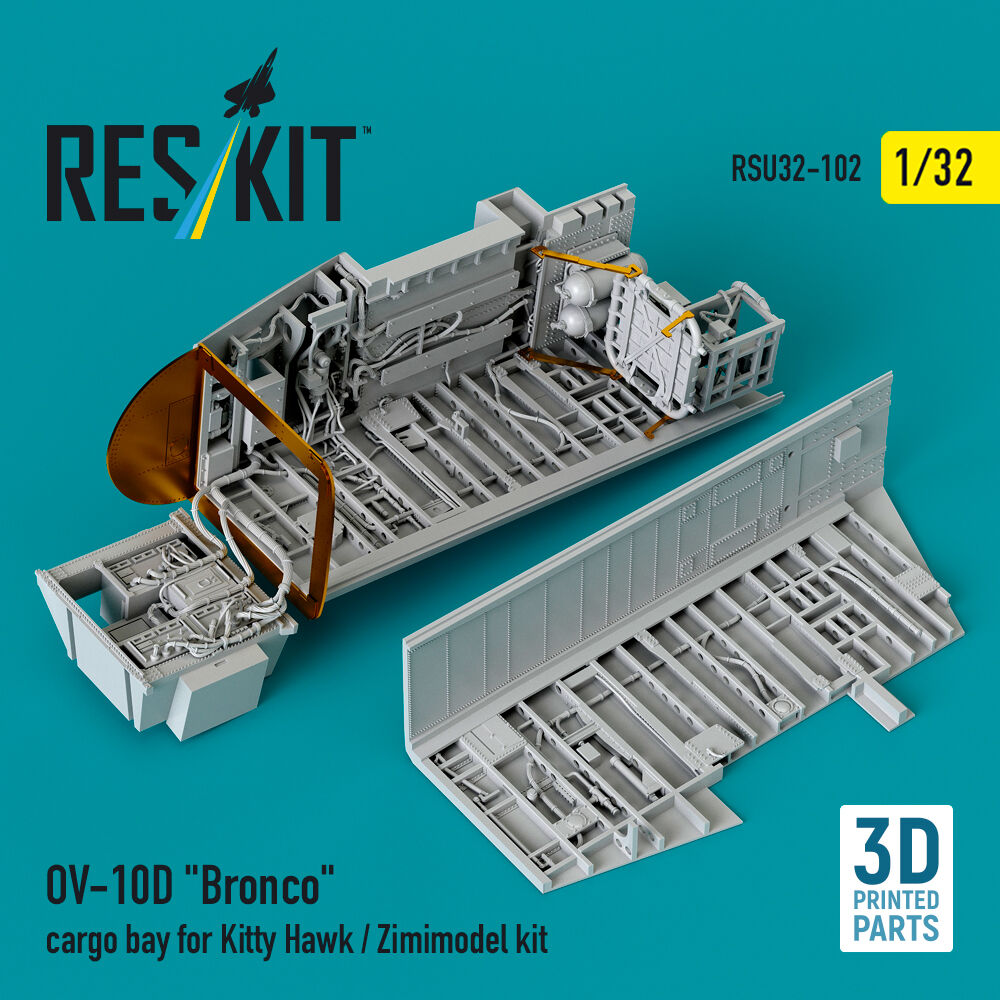 OV-10D Bronco cargo bay for Kitty Hawk/Zimimodel kit (3D Printed)