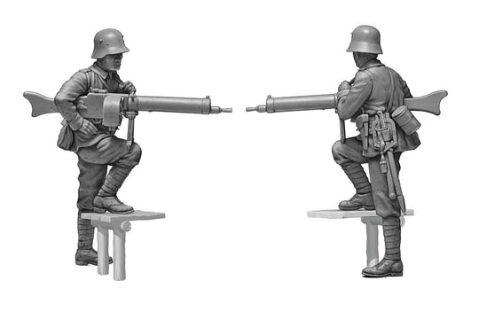 German Infantrymen before the attack. WWI era. Achtung, Panzer!