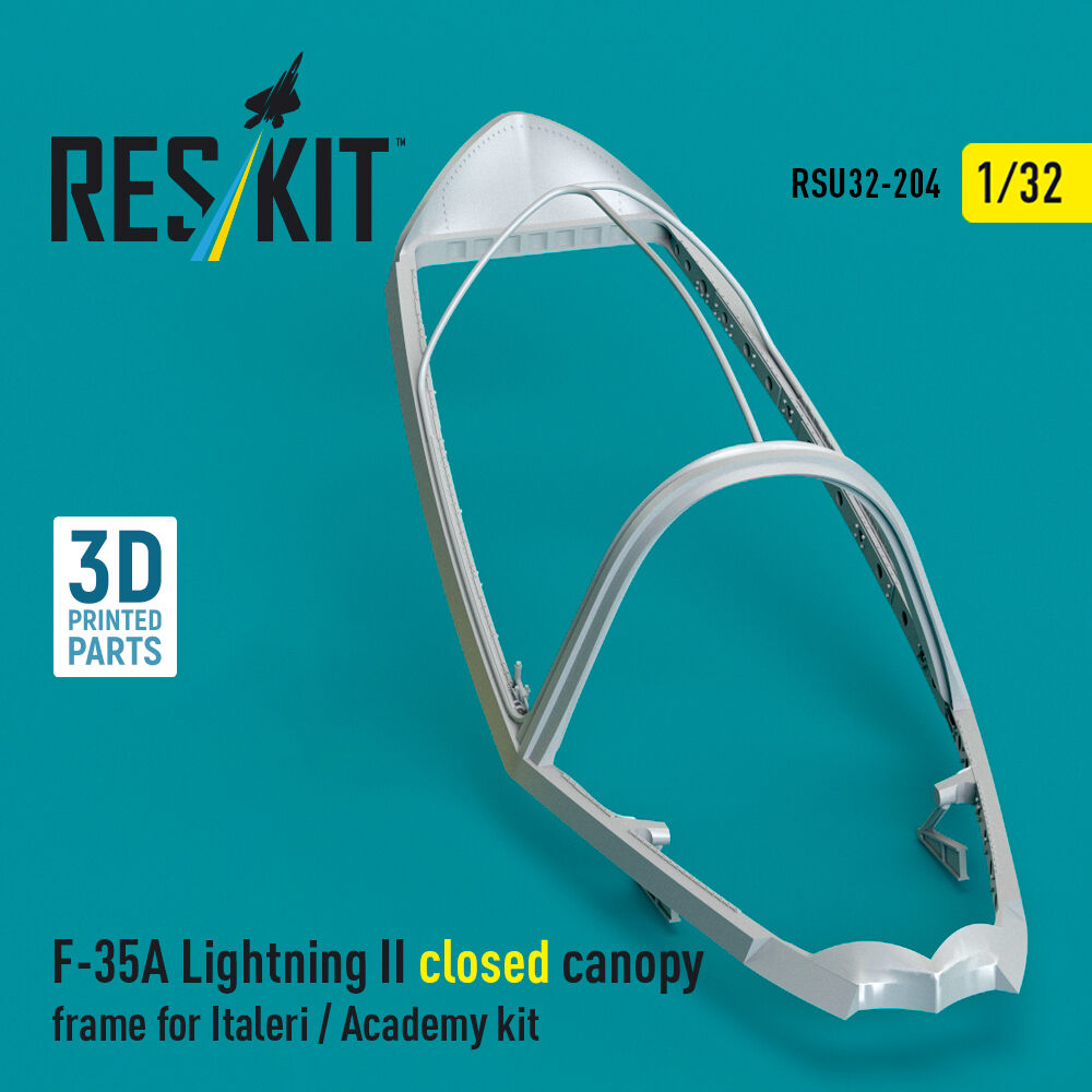 F-35A Lightning II closed canopy frame for Italeri / Academy kit (3D Printed)