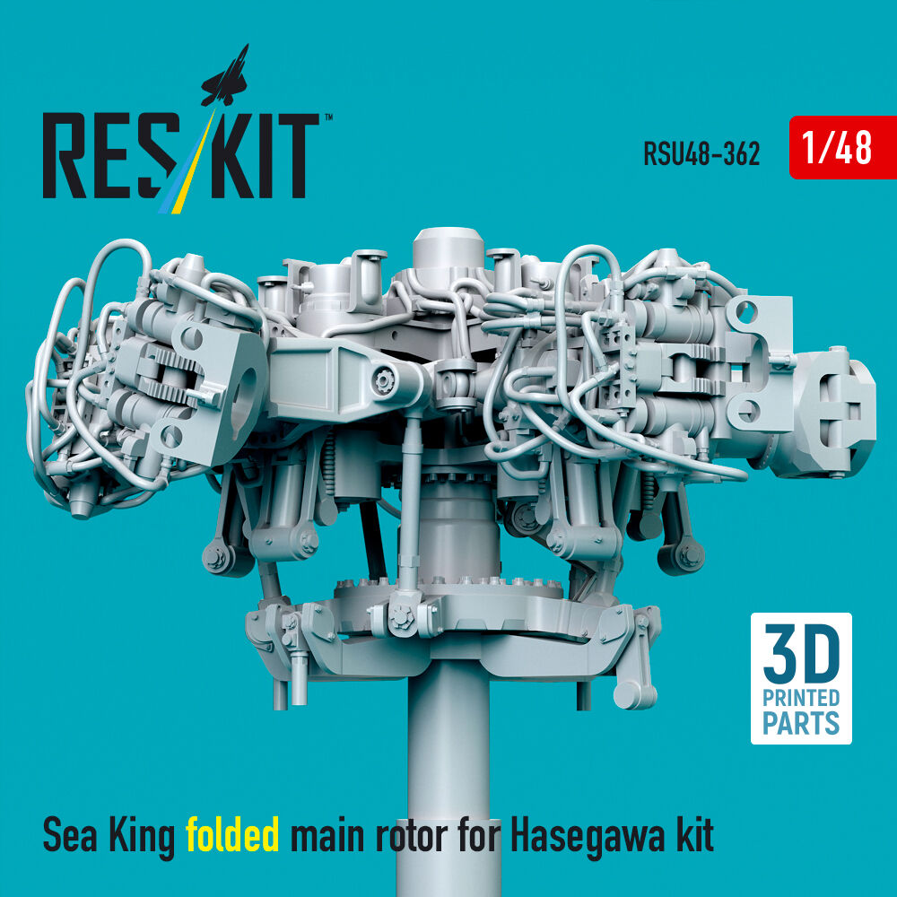 Sea King folded main rotor for Hasegawa kit (3D Printed)