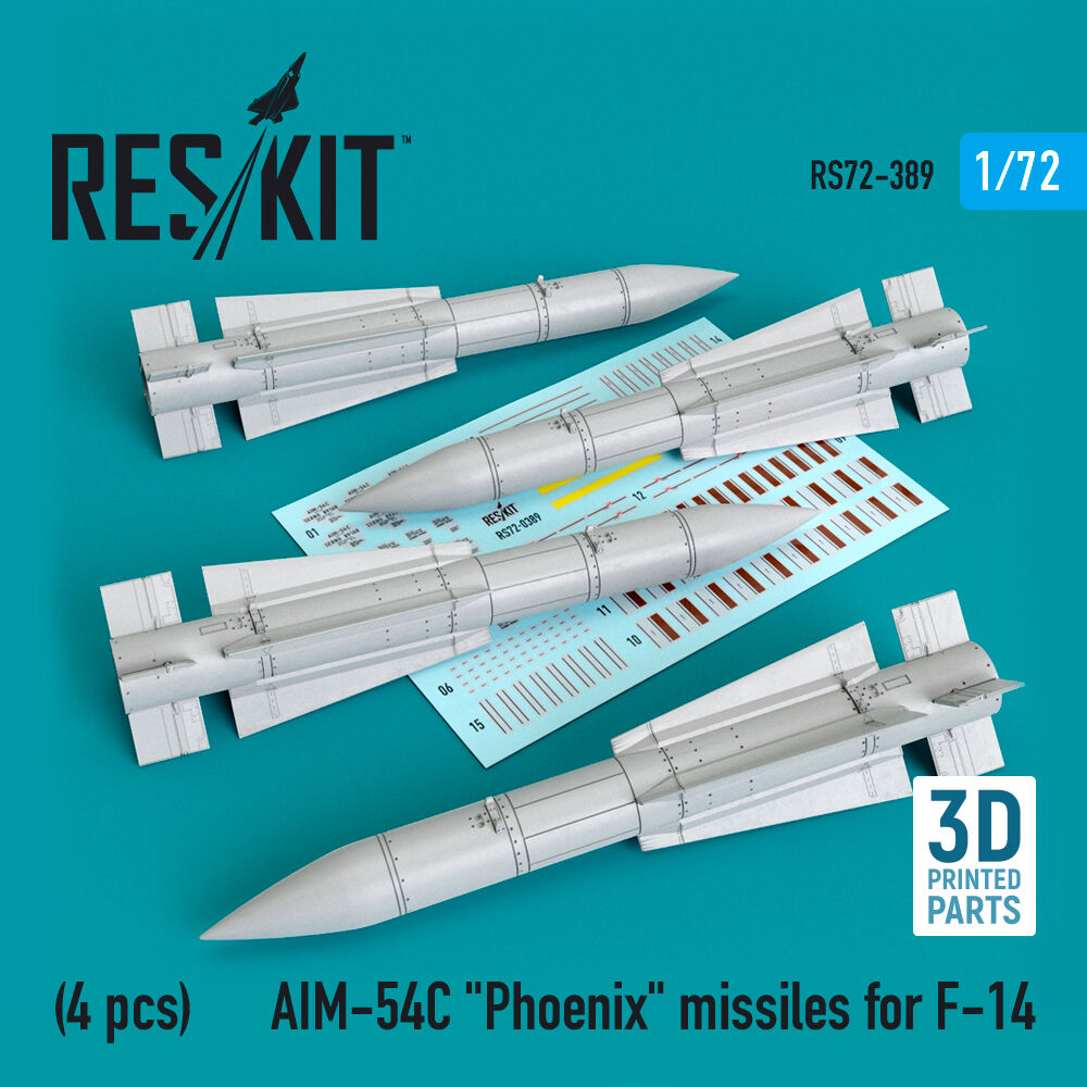 AIM-54C Phoenix missiles for F-14 (4pcs) (3D Printed)