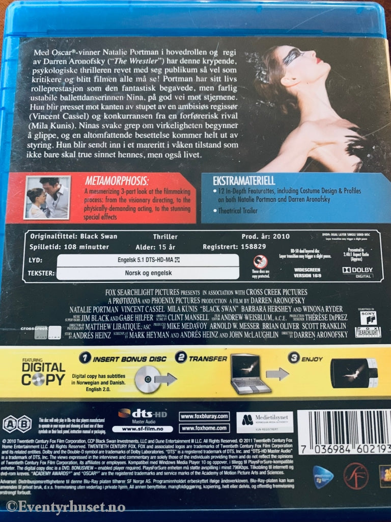 Black Swan. Blu-Ray. Blu-Ray Disc