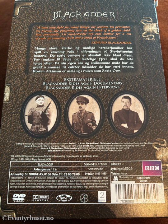 Blackadder Sorte Orm Remastered. DVD samleboks.