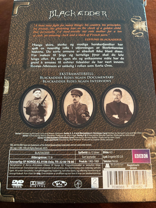 Blackadder Sorte Orm Remastered. DVD samleboks.