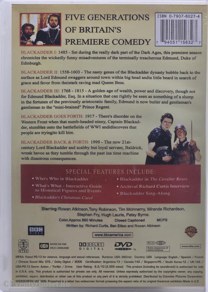 BlackAdder: The Complete Collector's Set (Disc 1 & 2). 1983-1989. DVD.