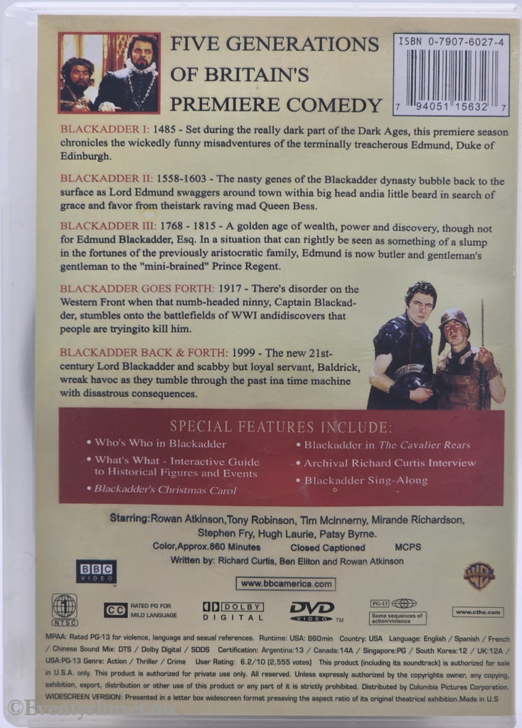 BlackAdder: The Complete Collector's Set (Disc 3 & 4). 1983-1989. DVD.