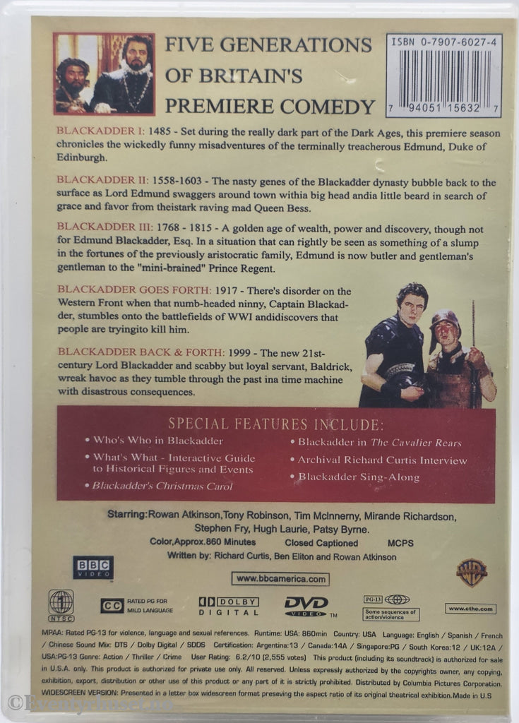BlackAdder: The Complete Collector's Set (Disc 5 & 6). 1983-1989. DVD.