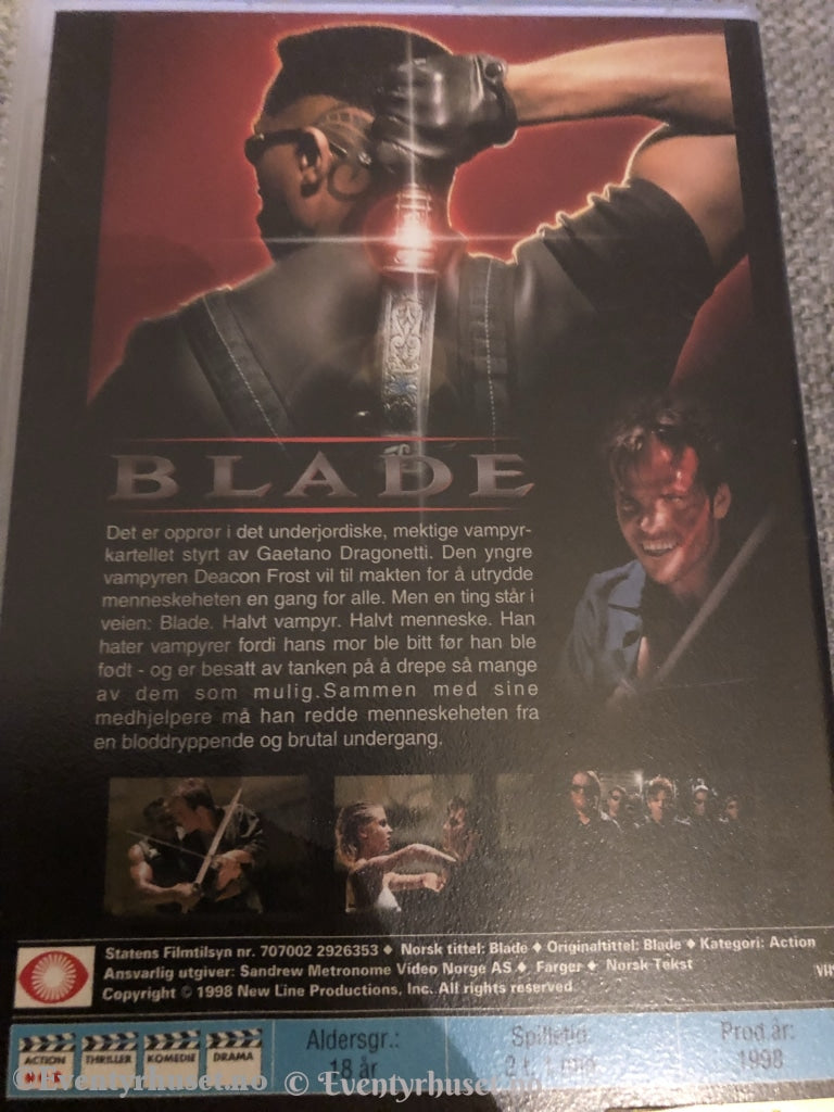 Blade. 1998. Vhs. Vhs