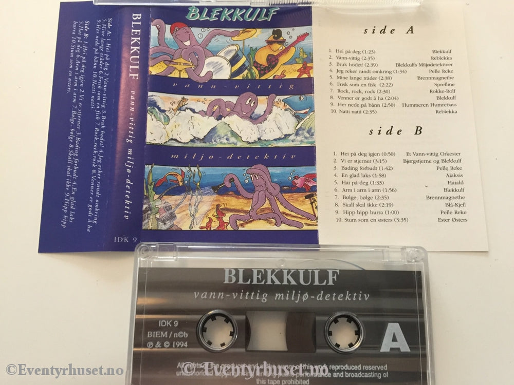 Blekkulf. Vann-Vittig Miljø-Detektiv. 1994. Kassett. Kassett (Mc)