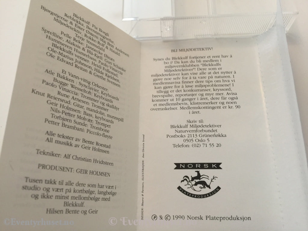 Blekkulf. Vann-Vittig Miljø-Detektiv. 1994. Kassett. Kassett (Mc)