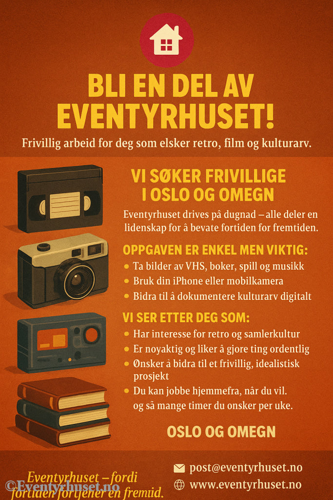🪄 BLI EN DEL AV EVENTYRHUSET! Vi søker frivillige! Kjøpeannonse