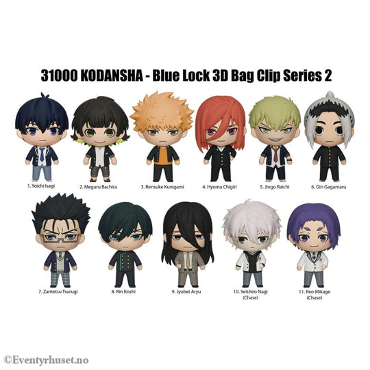 Blue Lock 3D Foam Bag Clips Series 2 Display (24) Fashion & Accessories