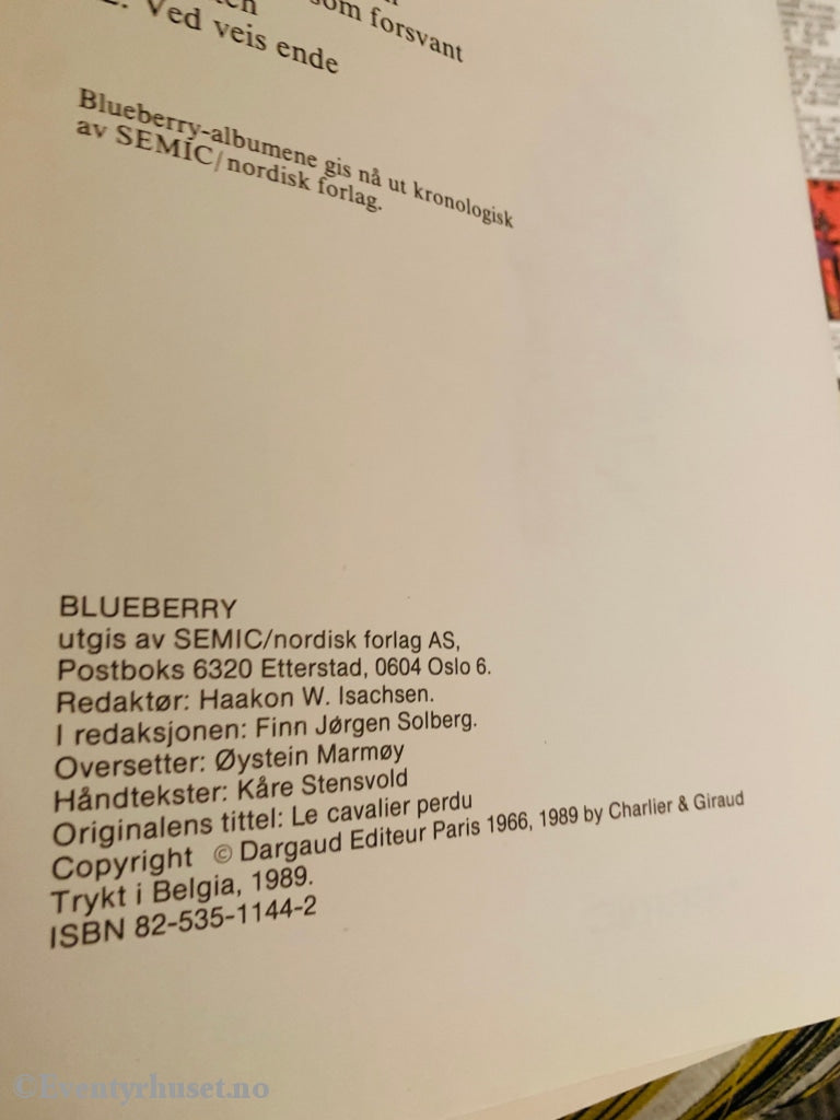 Blueberry. Fortapte Helter. 1967/89. Tegneseriealbum. Tegneseriealbum