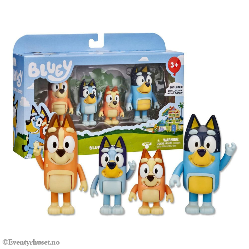 Bluey Action Figures 4-Pack Toys