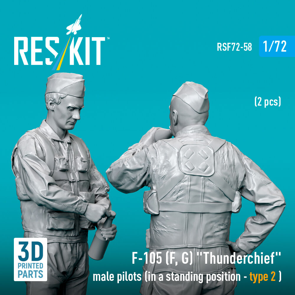 F-105 (F, G) Thunderchief male pilots (in a standing position - type 2 ) (2 pcs) (3D Printed)