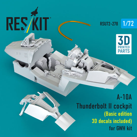 A-10A Thunderbolt II cockpit (Basic edition 3D decals included) (3D Printed) for Great Wall Hobby