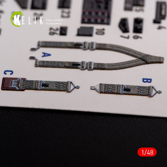 P-47D Razorback interior 3D decals for Tamiya kit
