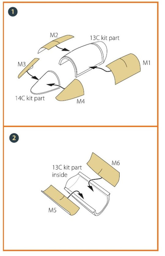 F-5E Tiger II painting mask for Italeri kits